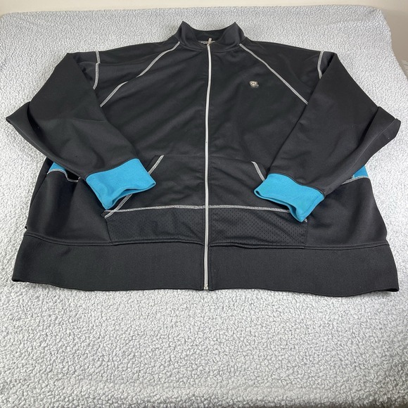 Rocawear Men's Full Zip Track Jacket Size 5XL Black Yellow Blue - Picture 1 of 10